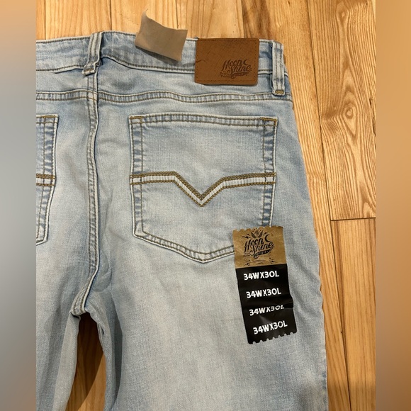 Men's Light Blue Bootcut Jeans Moon Shine Spirit From Boot Barn - Picture 5 of 12